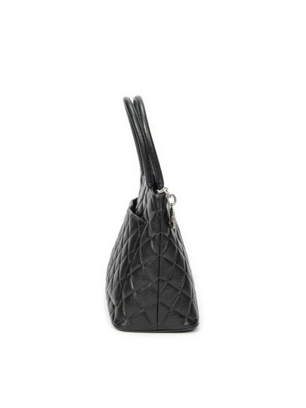 ★SOLD★ Chanel Timeless Medallion Tote Black Quilted Caviar Leather - Picture 4 of 10